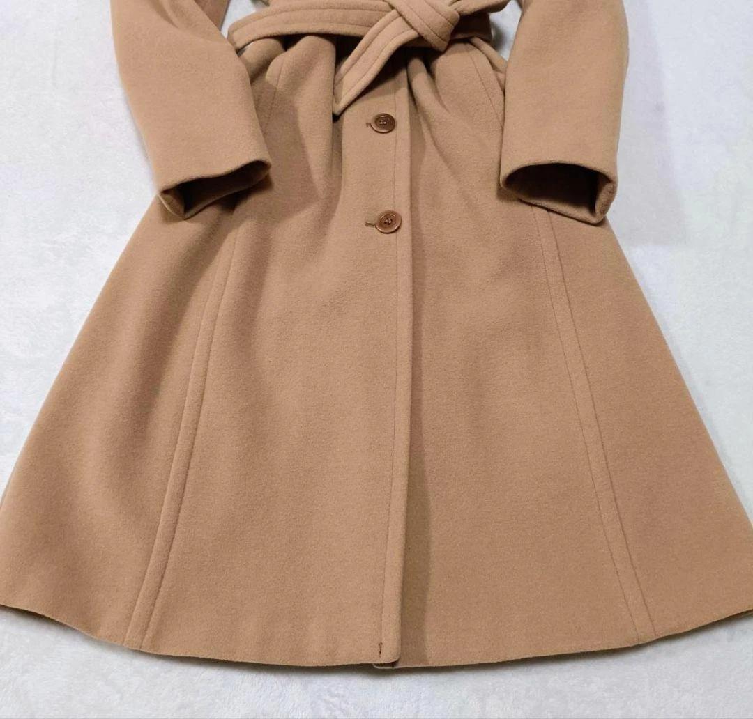 【美品】MaxMara MAX&Co. ベルテッドコート アンゴラ混 ベルト付き