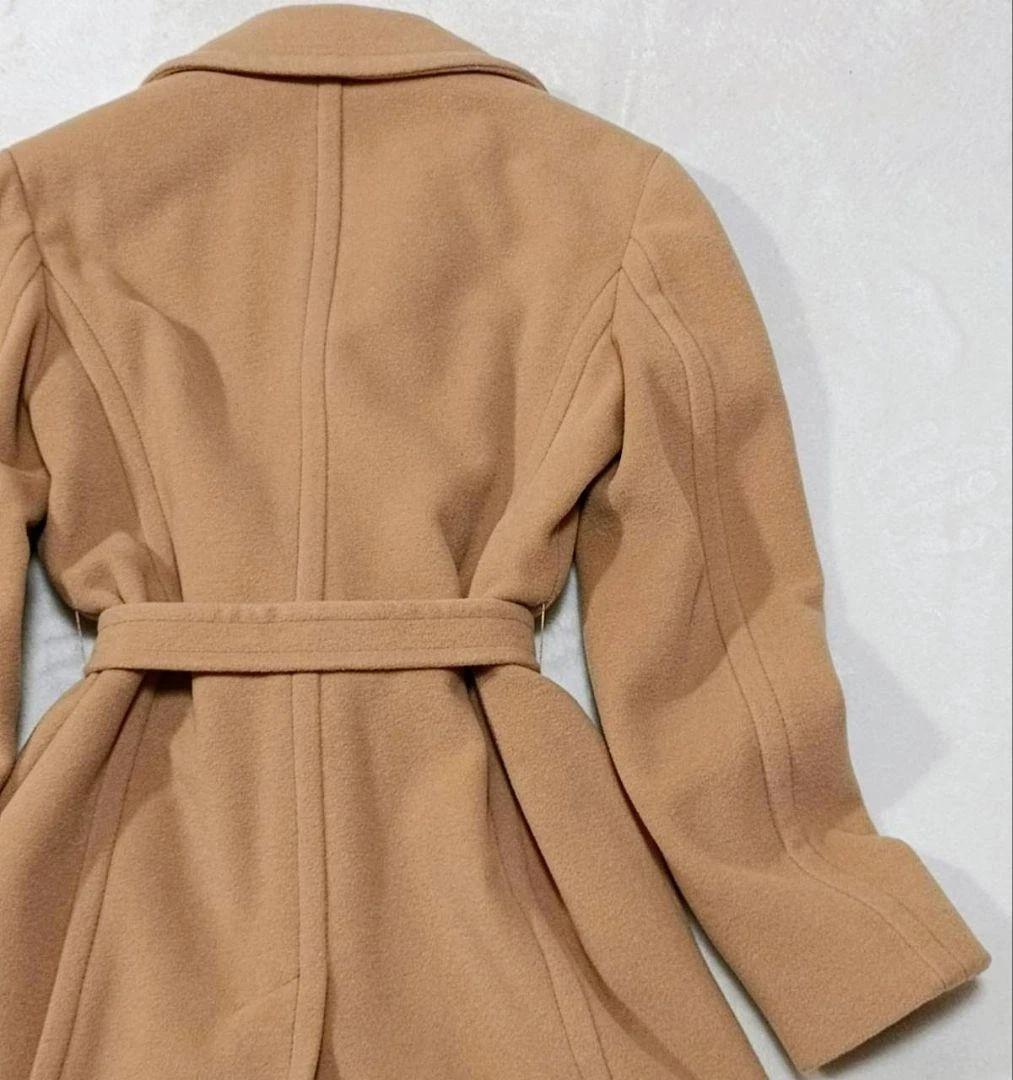 【美品】MaxMara MAX&Co. ベルテッドコート アンゴラ混 ベルト付き