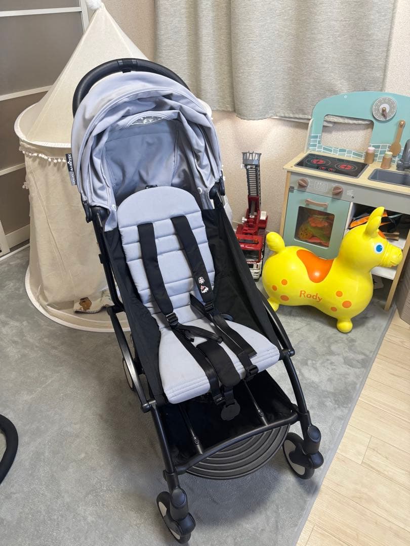 【箱有】yoyo2 ベビーカー　レインカバー、フロントバンパー、ドリンクホルダー