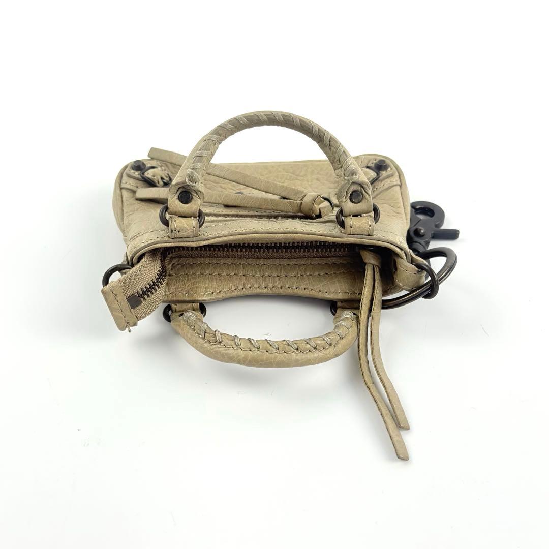 【良品】BALENCIAGA バレンシアガ シティ バッグチャーム キーリング