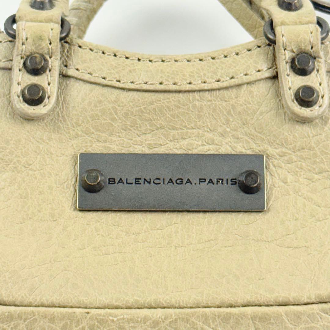 【良品】BALENCIAGA バレンシアガ シティ バッグチャーム キーリング