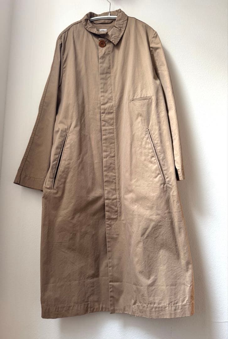 【homspun】ホームスパン　ギャバ　ステンカラーコート