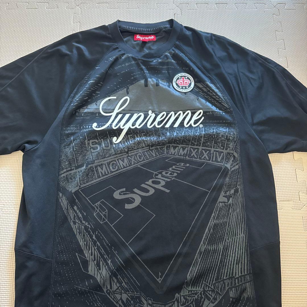 Supreme ブラック サッカージャージ