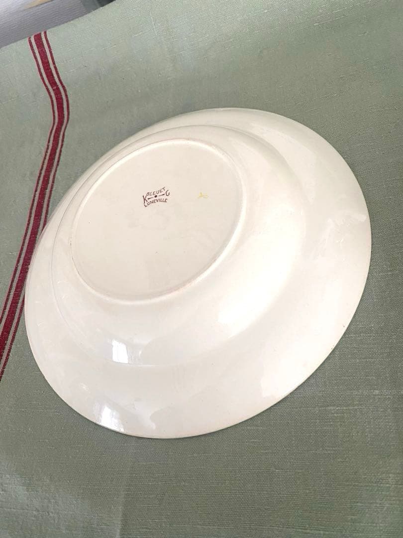 フランスアンティークLunevilleリュネヴィルBLEUET矢車菊 深皿【A】