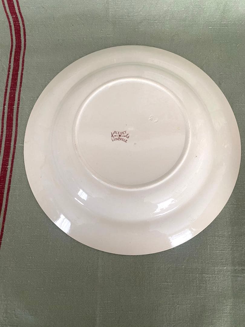 フランスアンティークLunevilleリュネヴィルBLEUET矢車菊 深皿【A】