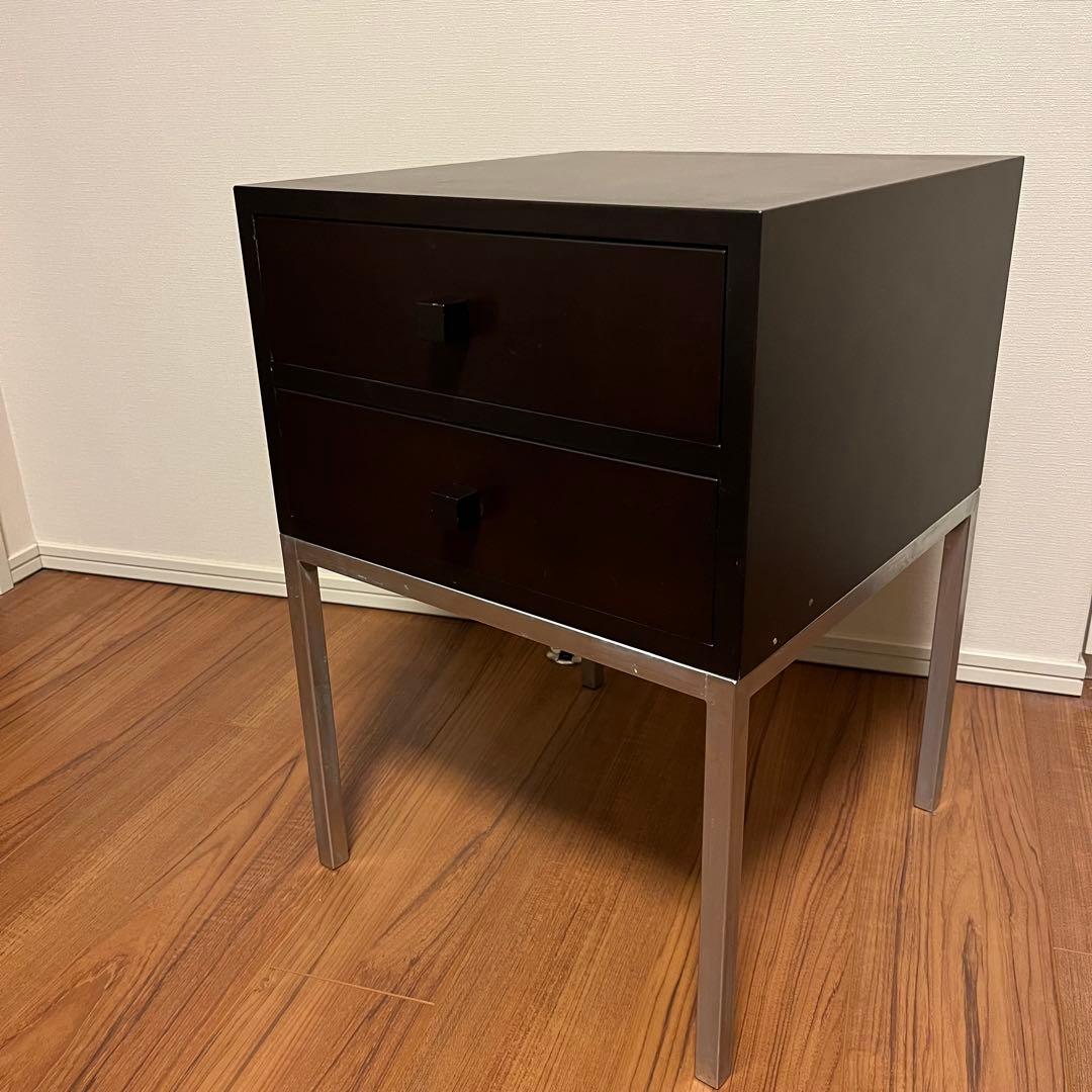 フクラ HUKLA ベッドサイド引き出し ダークブラウン