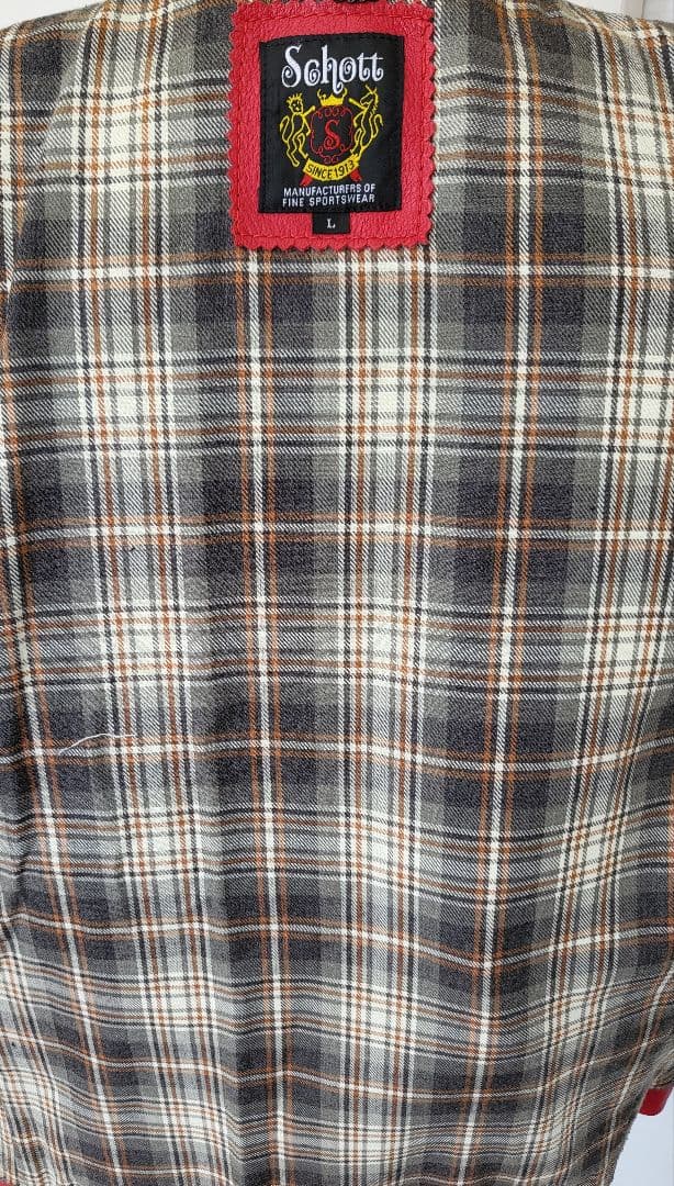 【TK】ショット　100周年記念モデル　レッドレザージャケット 国旗