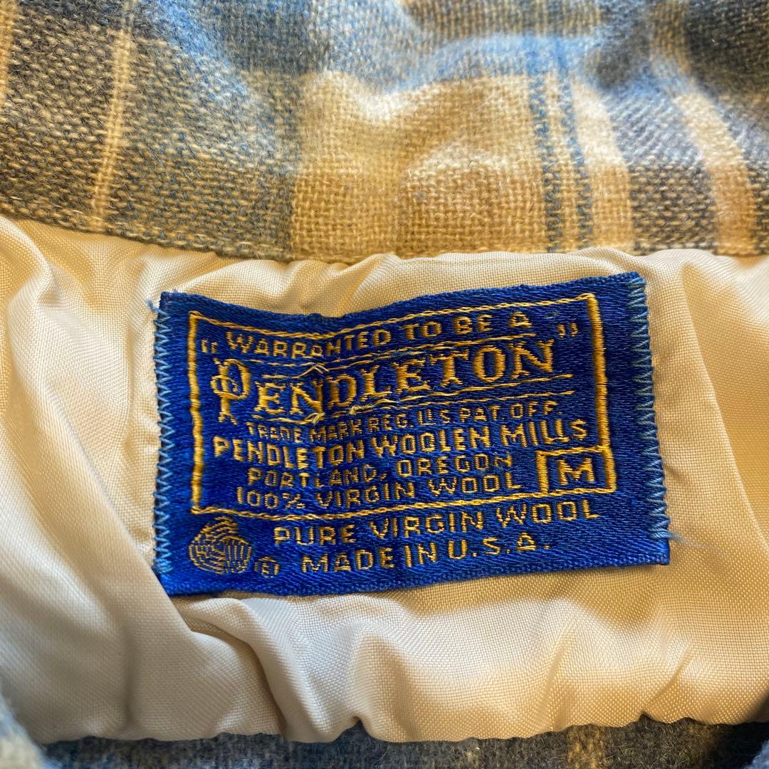 70s Pendleton オープンカラー ウール シャツ ペンドルトン