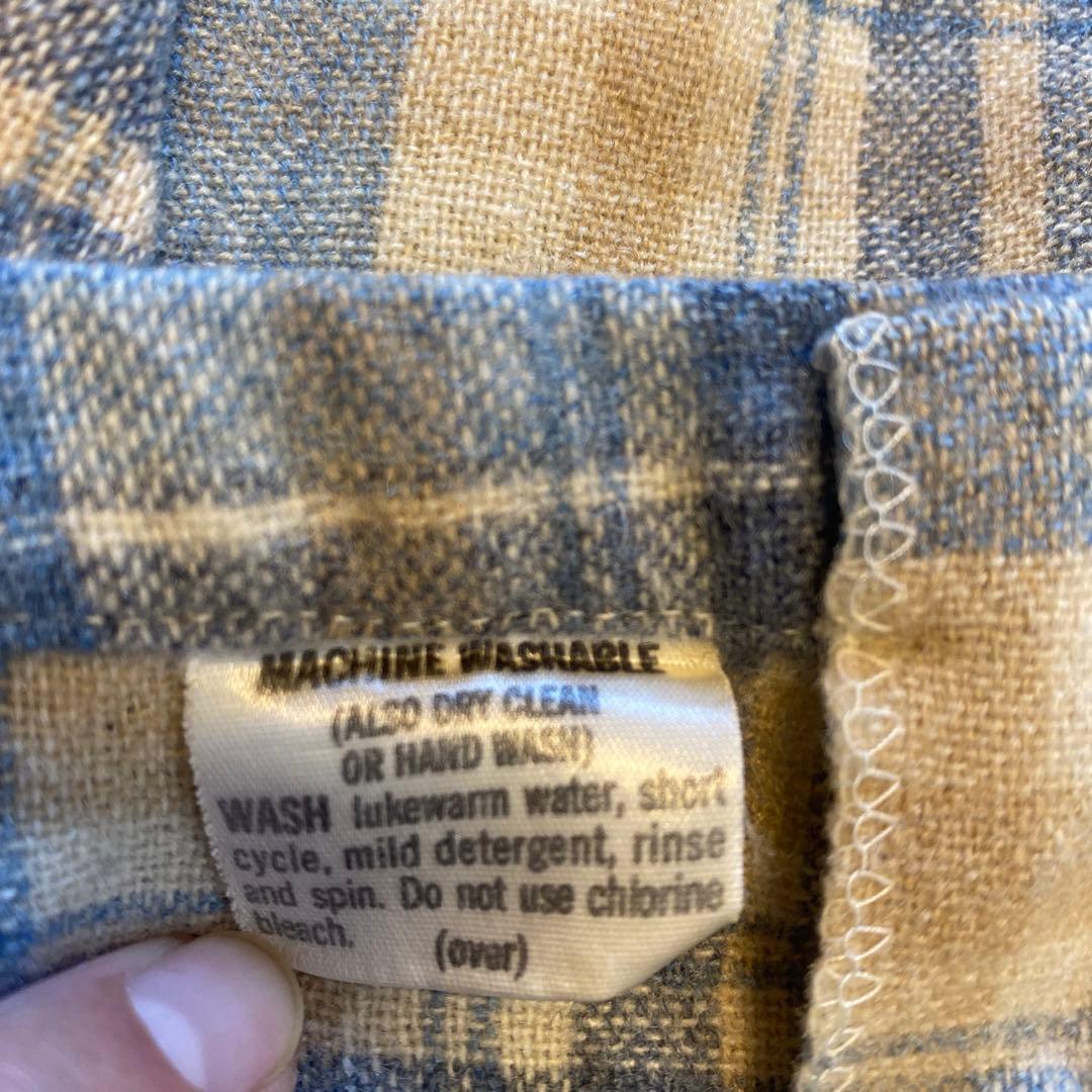 70s Pendleton オープンカラー ウール シャツ ペンドルトン