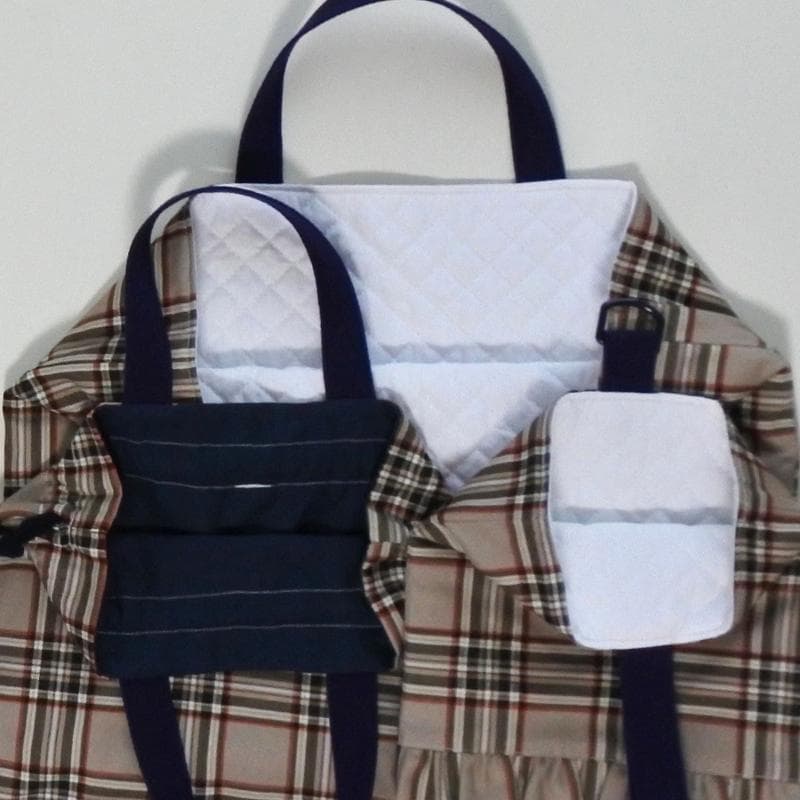 まゃ*´꒳`*さま専用 チェック柄4点 レッスンバッグ＆上履き袋＆体操着袋