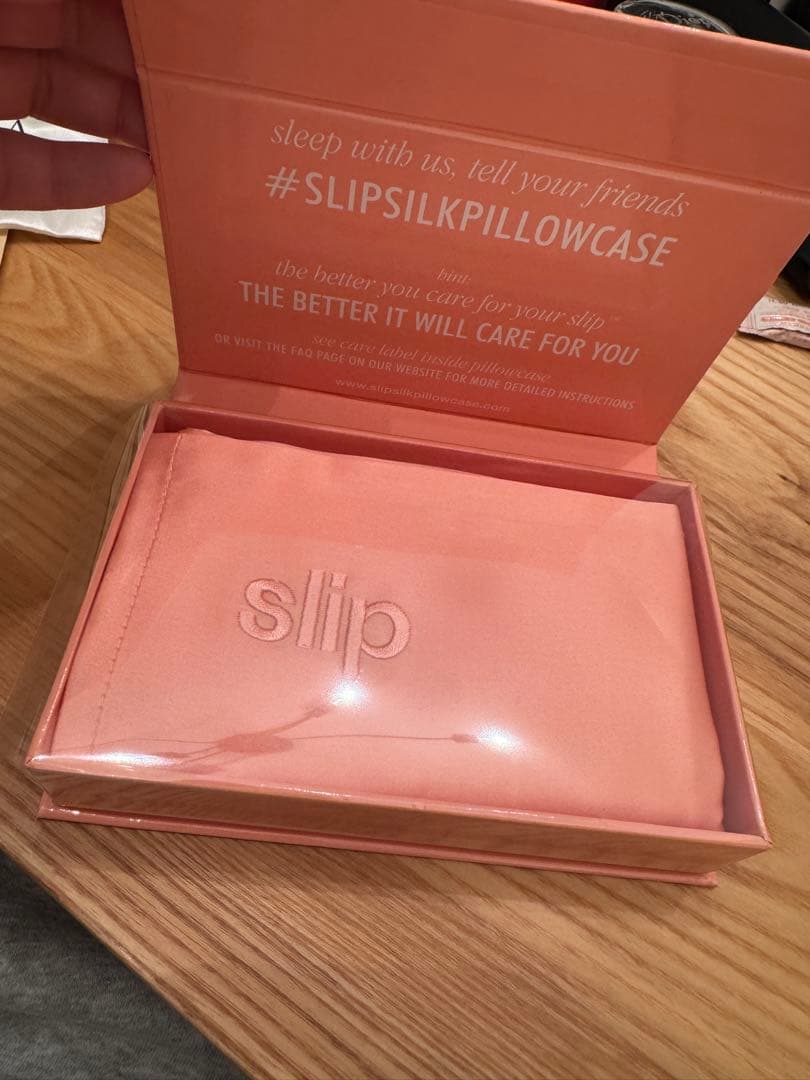 slip ピュアシルク枕カバー ピーチ