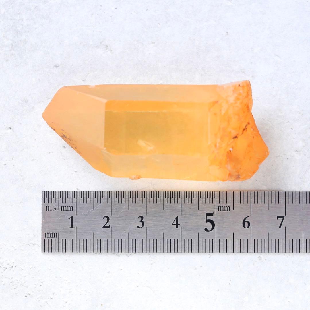 希少セルフヒールド タンジェリンクォーツ 蜜柑水晶 天然石 水晶 鉱物 一点物