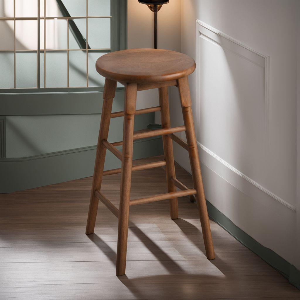 カスタマイズハイスツール 天然木オークラバーウッド シンプル