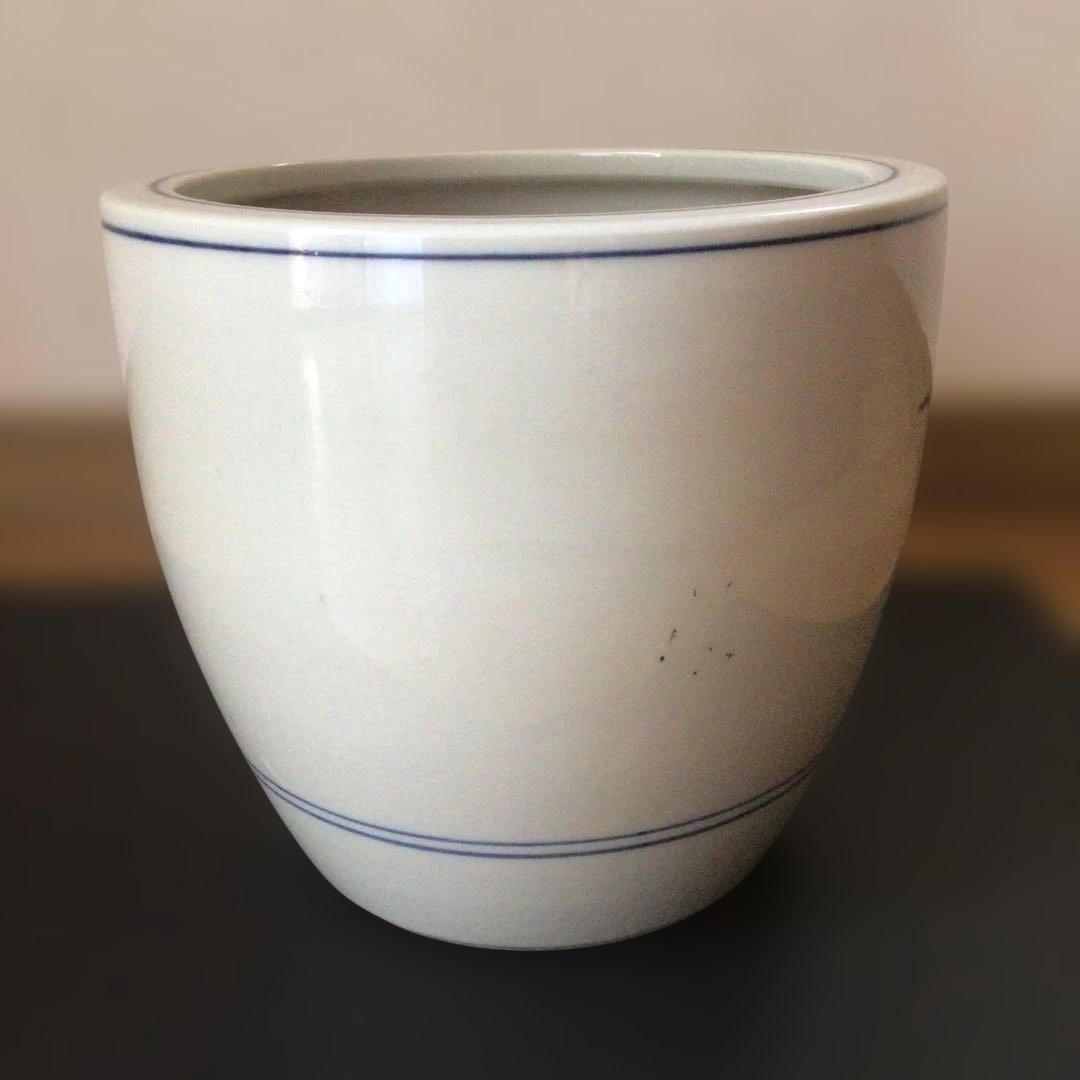 出石焼　アンティーク　手あぶり　火鉢　鉢カバー　骨董　一対