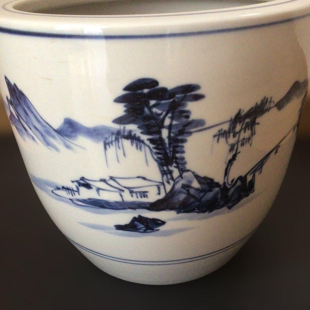 出石焼　アンティーク　手あぶり　火鉢　鉢カバー　骨董　一対