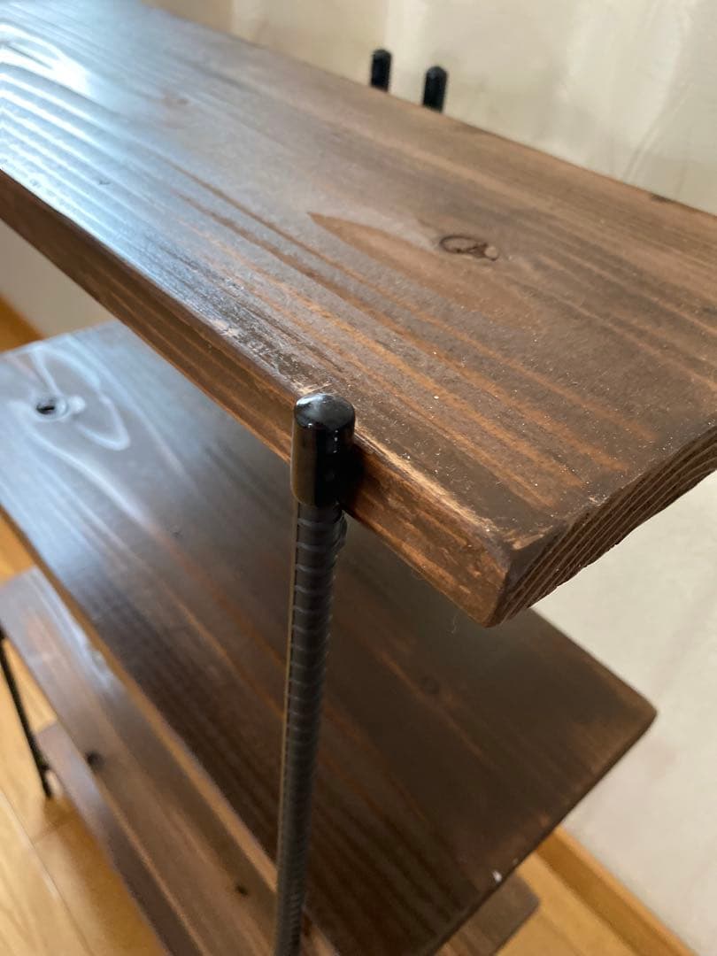 アイアン3段ラック【折りたたみラック】天板付