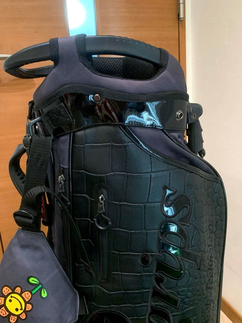 希少　美品　完売　エリート　ブラックリミテッド　スタンドキャディバッグ　クロコ