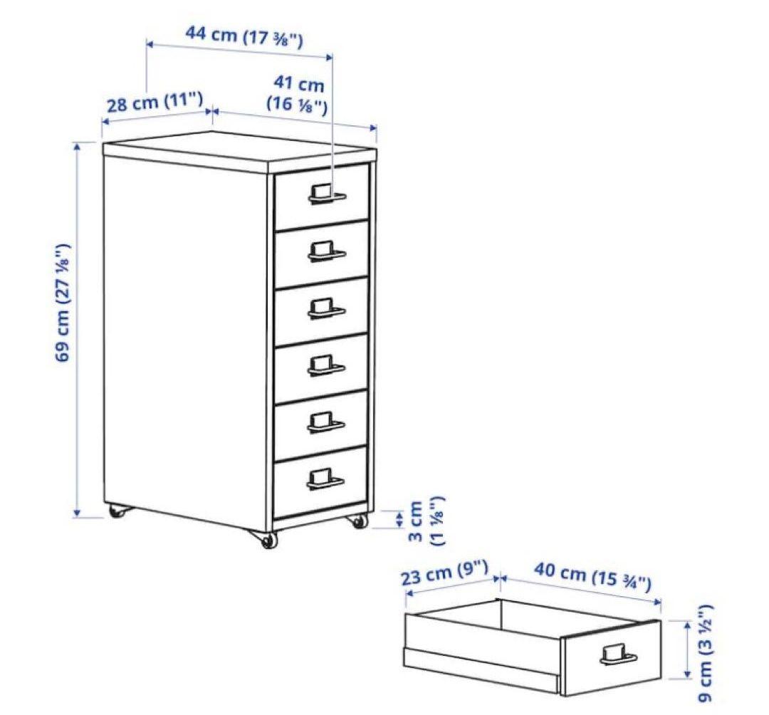 IKEA ヘルメル HELMER 引き出しユニット　ピンク