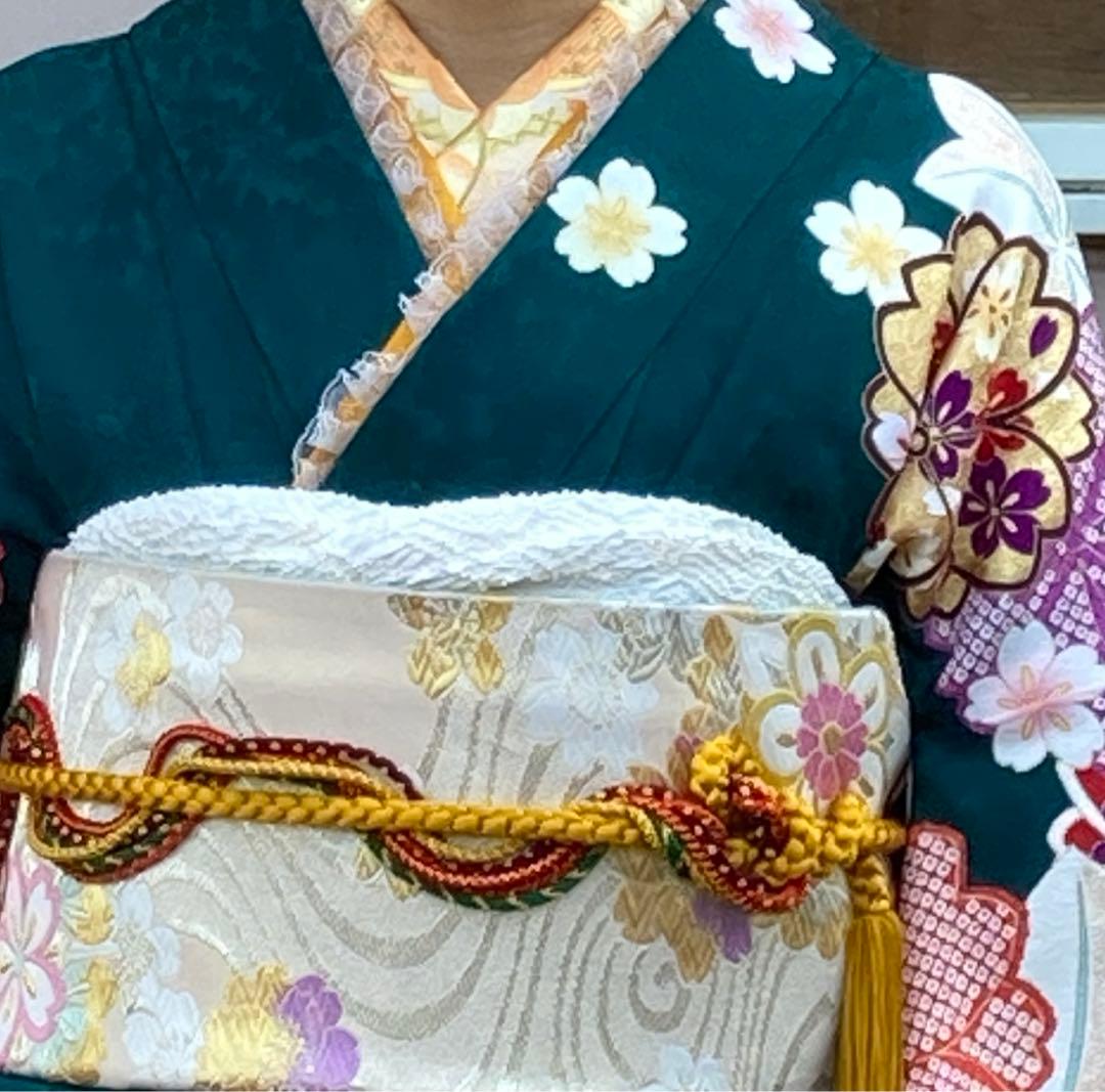 振袖フルセット袴のセット　成人式　帯揚げ帯締め　袋帯　重ね襟　草履バッグ　髪飾り
