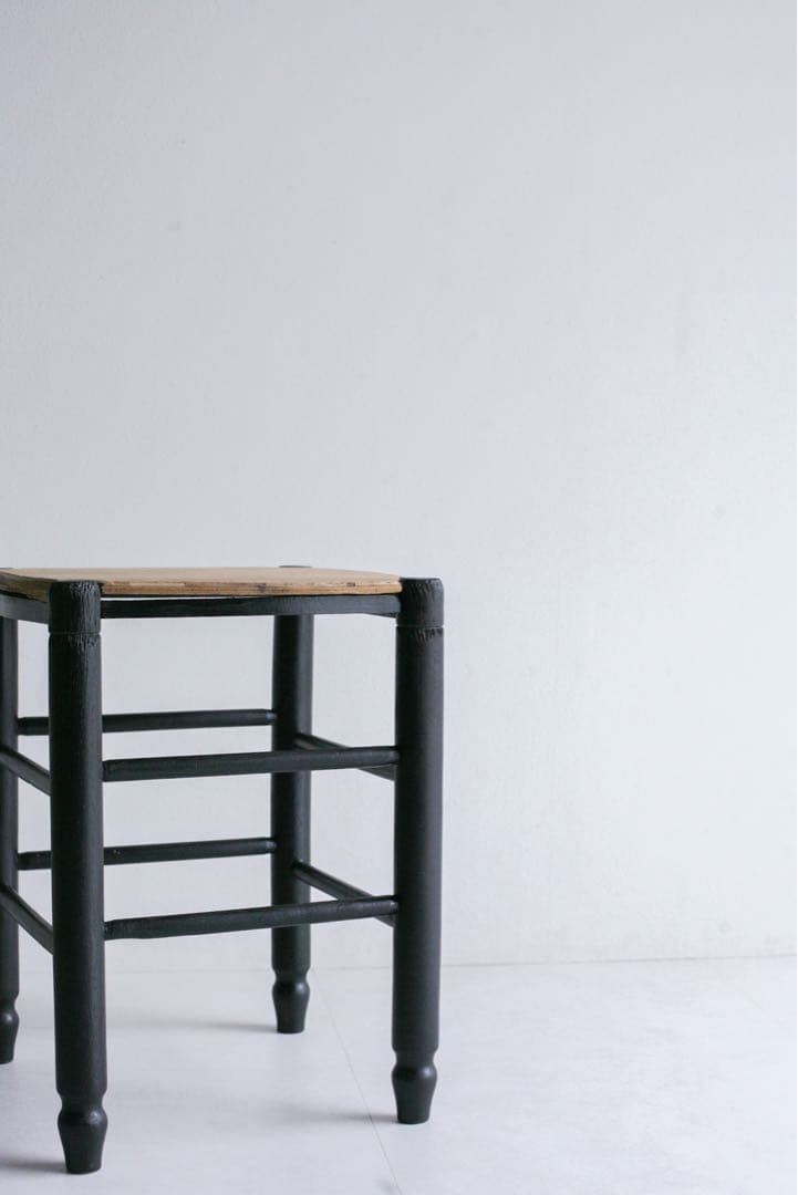 フランス　丸スツール　花台　展示台　ブロカント　丸椅子　古家具