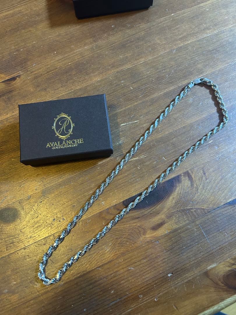 【美品】AVALANCHE ロープネックレス55cm 幅5mm シルバー925