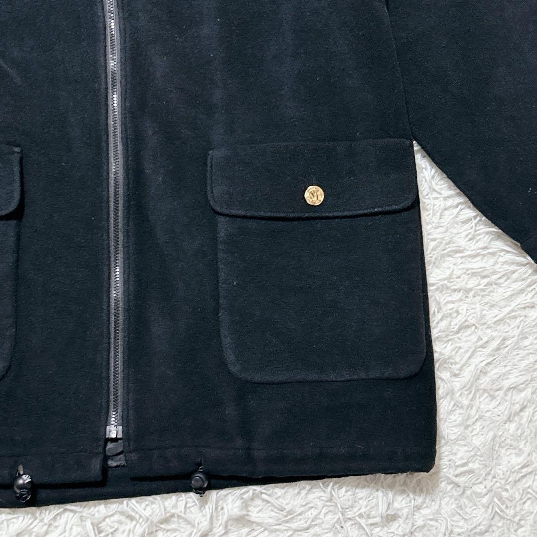 【2229】✨美品✨ フリースジャケット　ゴルフモチーフ　ロング　ポケット多数