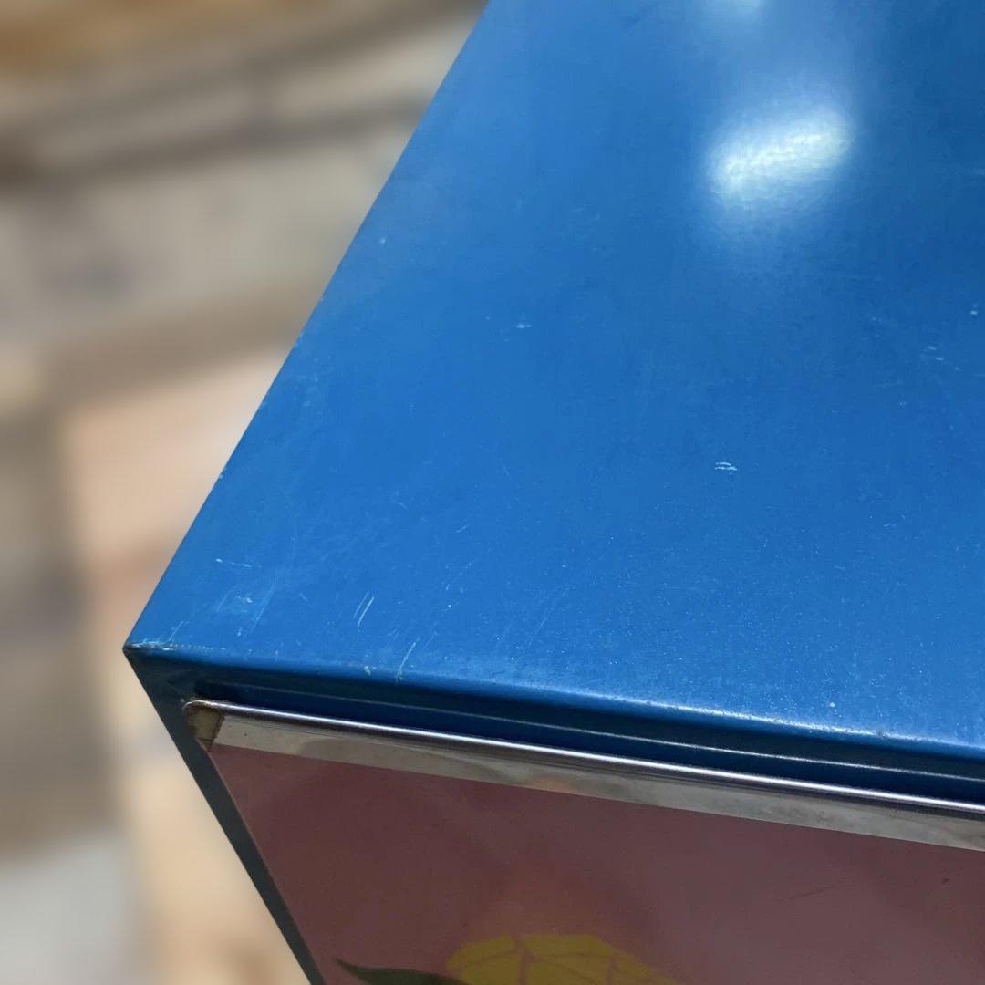 花柄収納チェスト 2段　洋服タンス収納　昭和レトロポップ　スチール製