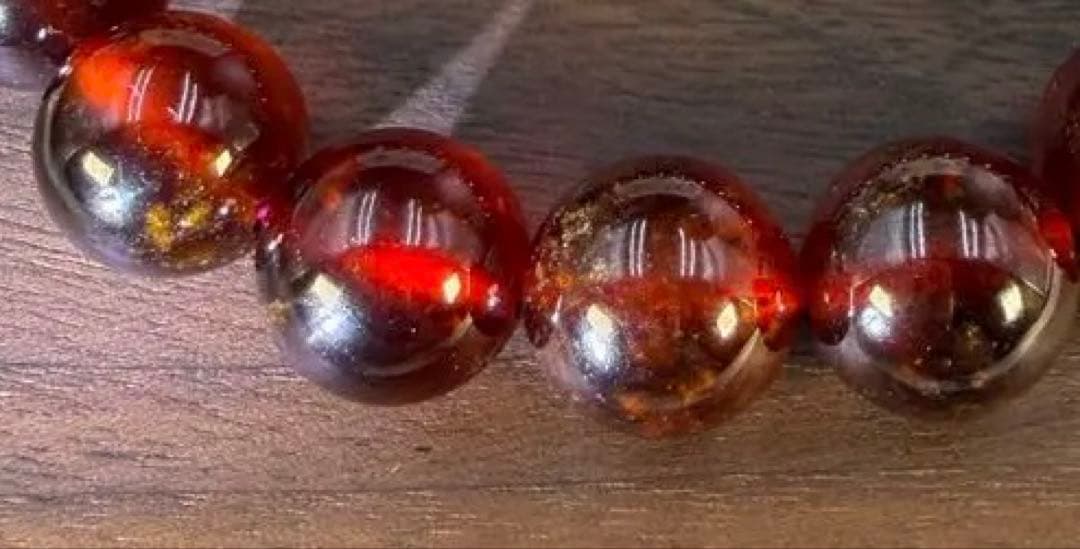 高品質＊美しい天然石　ガーネット　ブレスレット　大玉