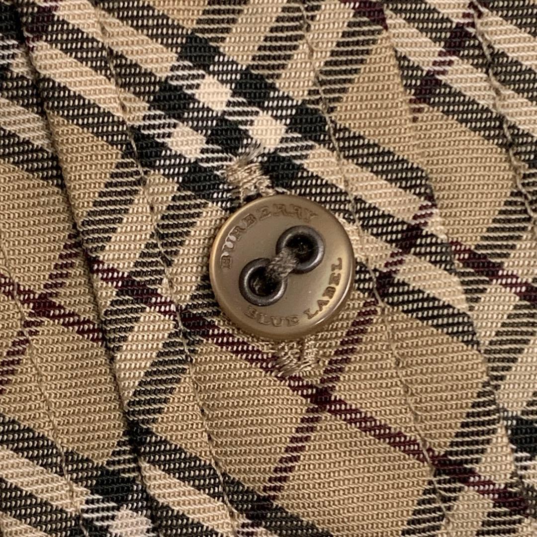 バーバリーブルーレーベル ブラウス チュニック ノバチェック フリル リボン M