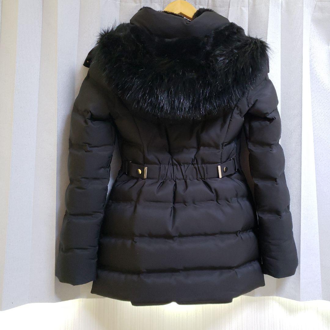 美品 XSサイズ ZARA セミロング丈ファー付きダウン