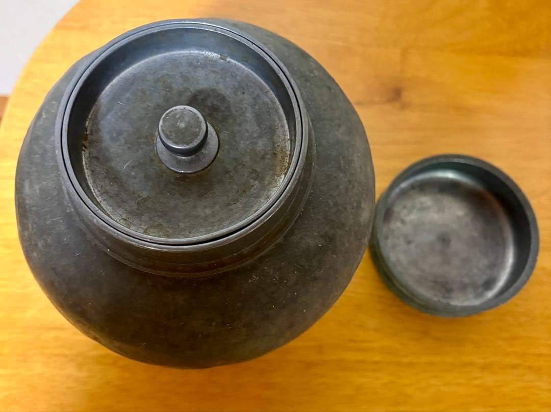 特大茶壺　煎茶道具　点銅款　茶心壺 重さ　1.7kg