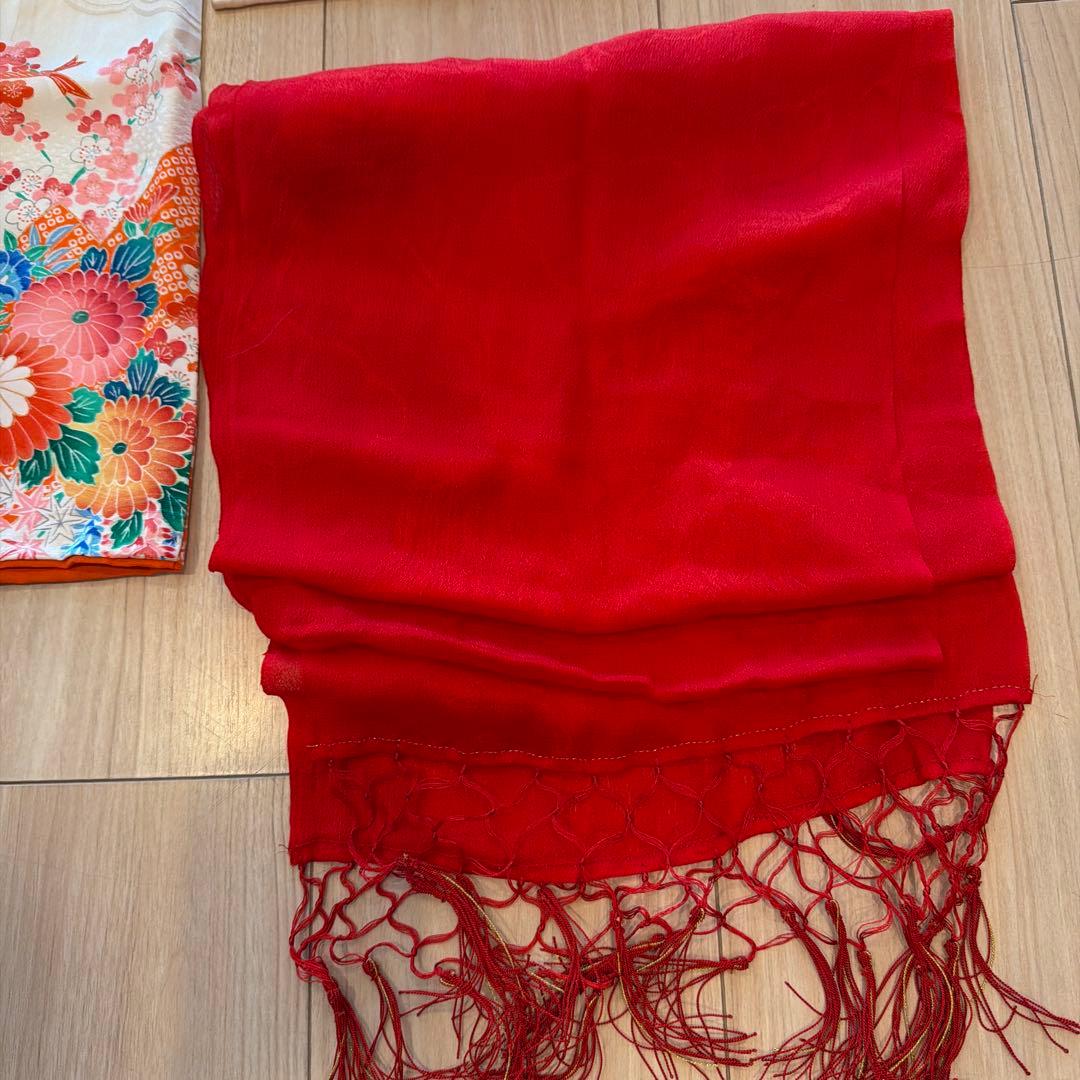 セール★ 七五三【5歳～7歳用】正絹ちりめん振袖セット　草履付き