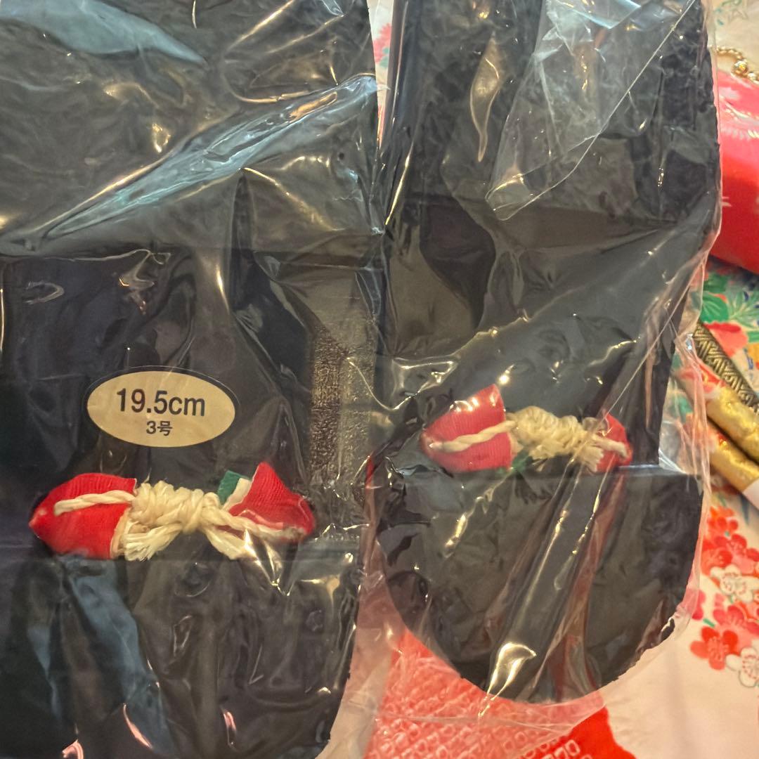 セール★ 七五三【5歳～7歳用】正絹ちりめん振袖セット　草履付き