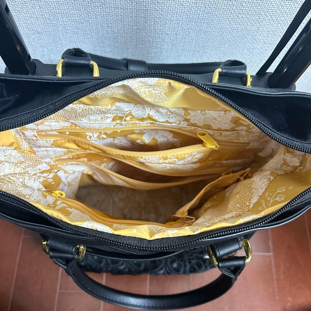 近沢レース　スワニー　SWANY コラボ　キャリー　バッグ　黒