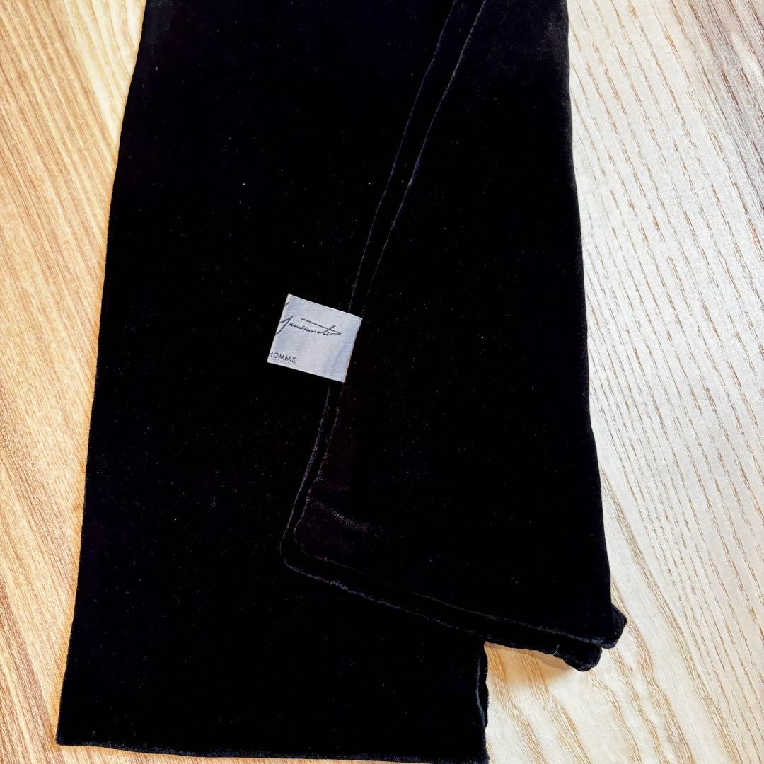 yohji yamamotoヨウジヤマモト ベロアストール 黒