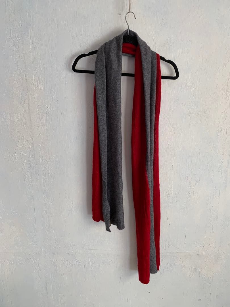 Loro Piana グレー レッド マフラー