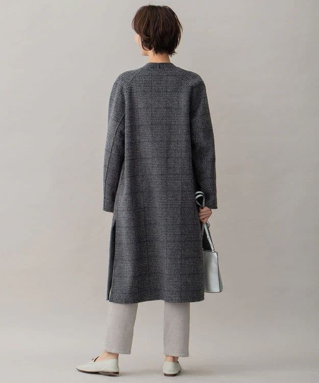 【専用】自由区　リバーシブル　ウールリバー ノーカラーロングコート