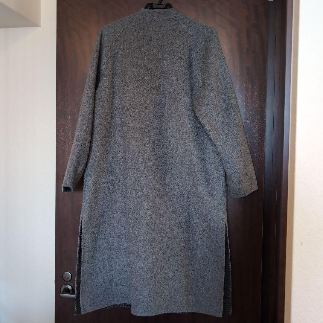 【専用】自由区　リバーシブル　ウールリバー ノーカラーロングコート