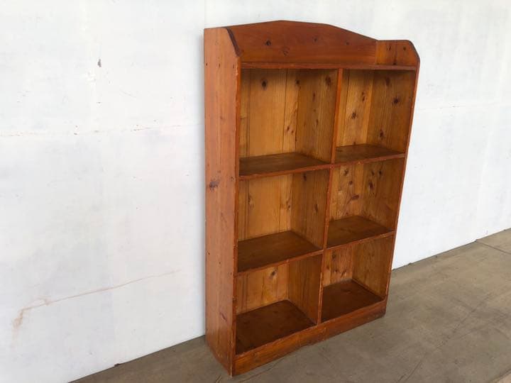 期間限定 送料込!! アンティーク 無垢 木製 ディスプレイ オープン シェルフ