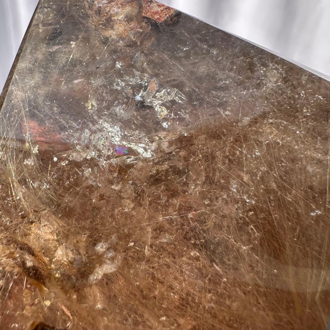 天然石ルチルクォーツのポイント　原石　置物NO.051107