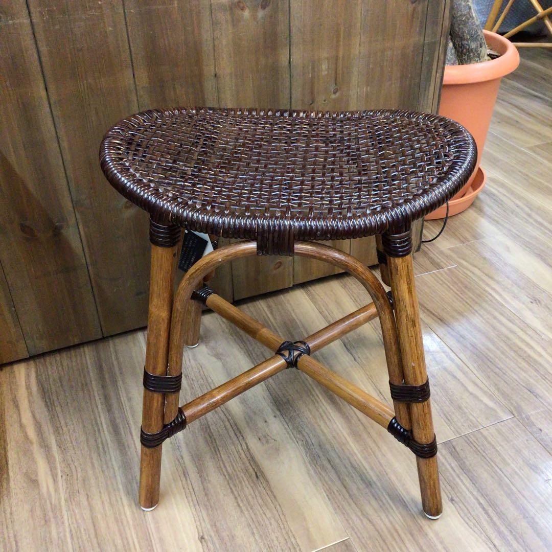 ツルヤ商店 籐源郷 スツール だ円 USEDラタン 国産品手作り 現行品
