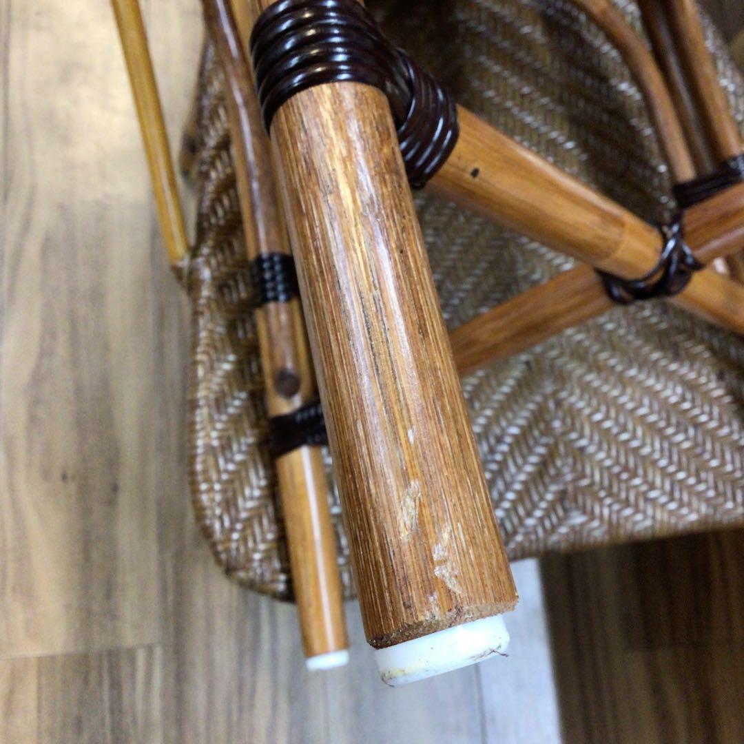 ツルヤ商店 籐源郷 スツール だ円 USEDラタン 国産品手作り 現行品