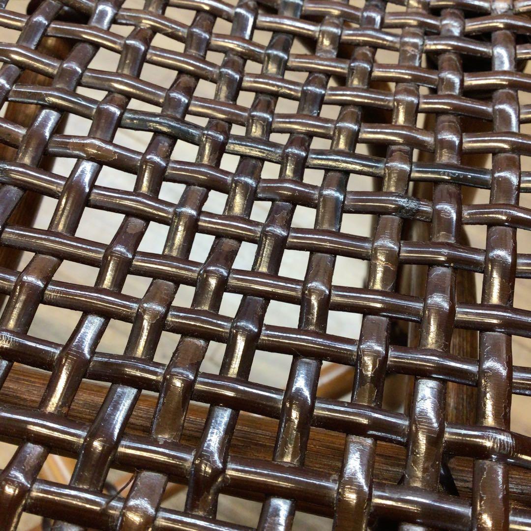 ツルヤ商店 籐源郷 スツール だ円 USEDラタン 国産品手作り 現行品