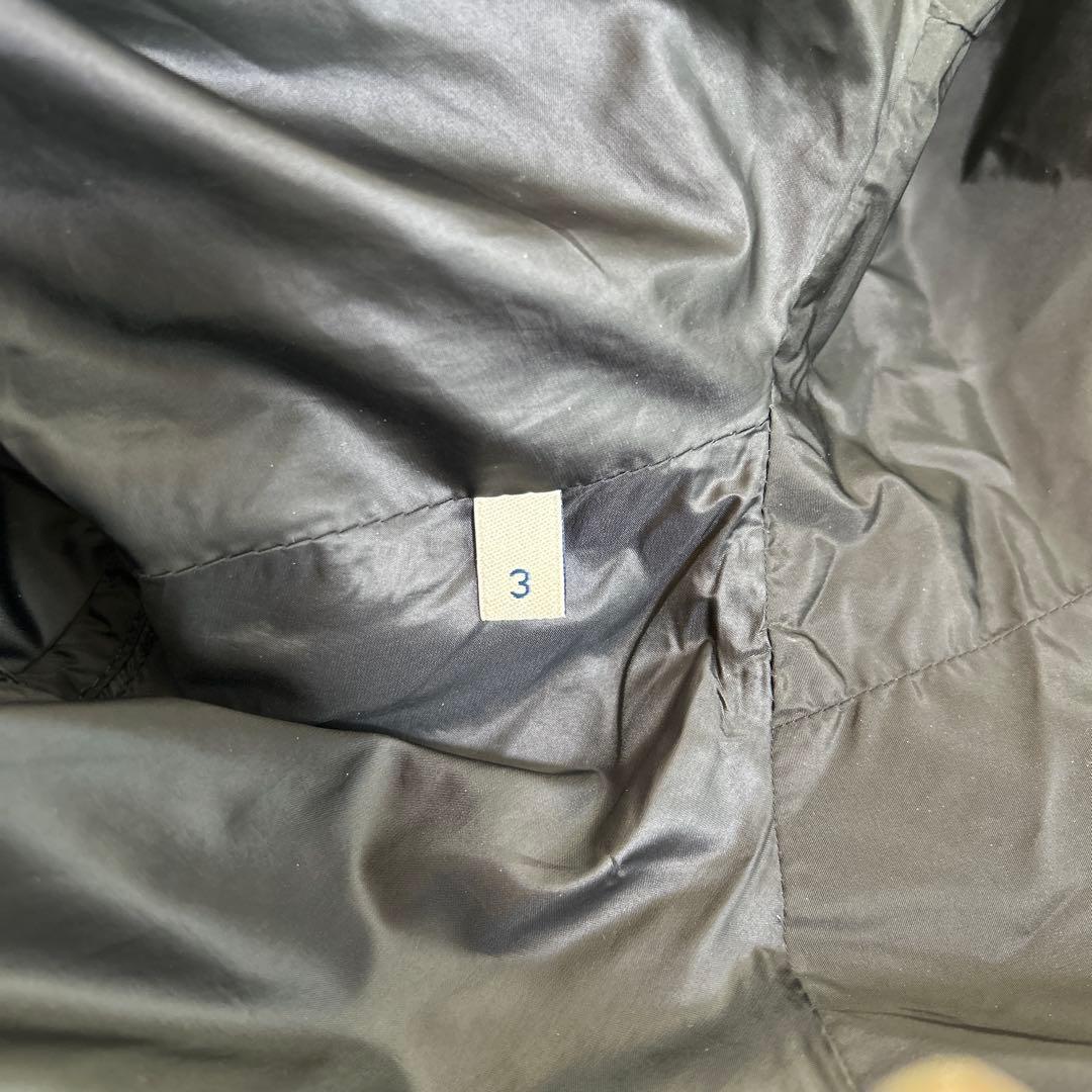 MONCLERモンクレール ブラックフレアナイロンコート