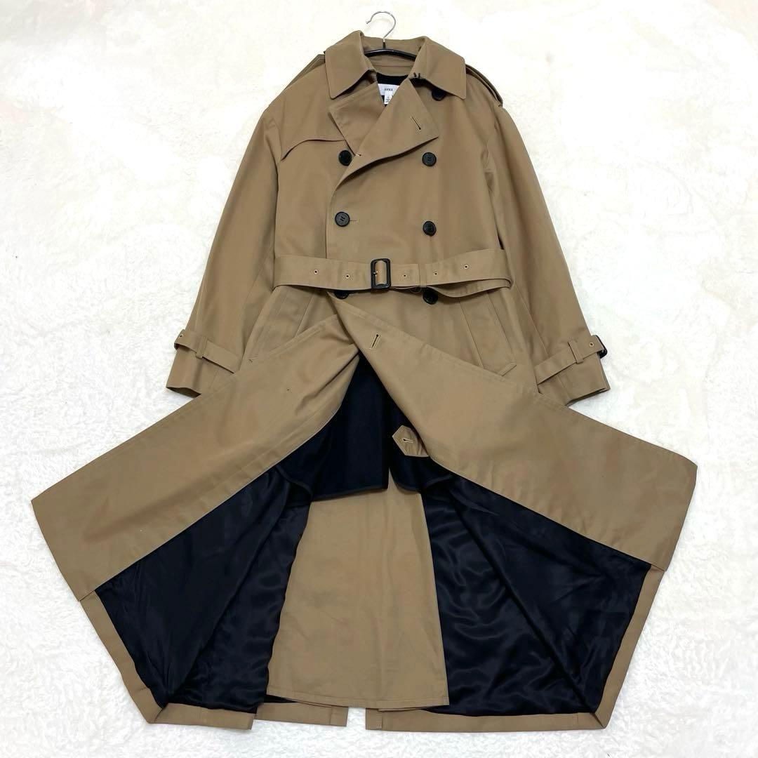 【極美品】ハイク ビッグフィット オーバーサイズトレンチコート ベージュ S