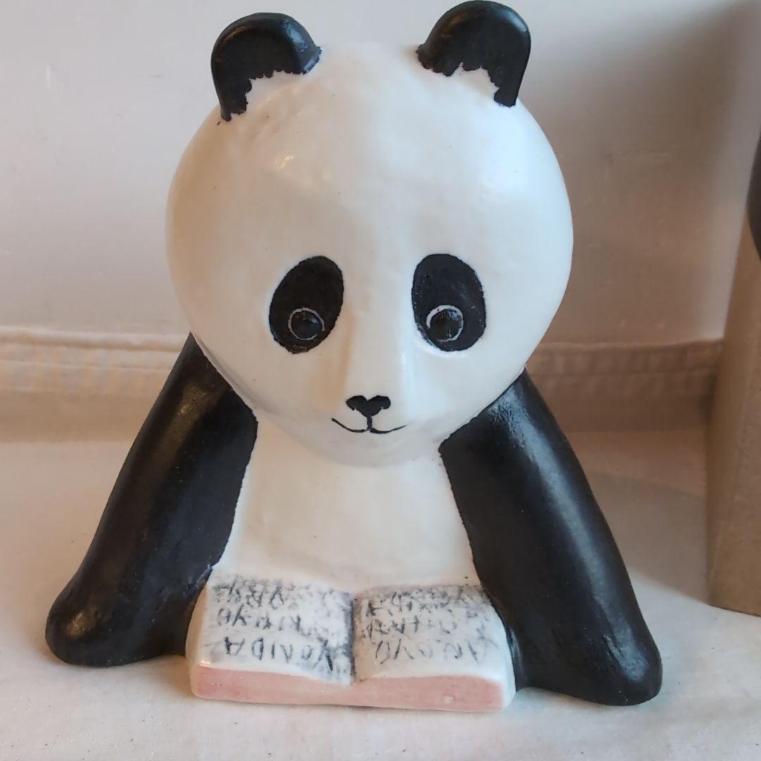 ス*フ様 箱付き！　非売品　未使用　リサラーソン　パンダ　陶器　新潮文庫　yon