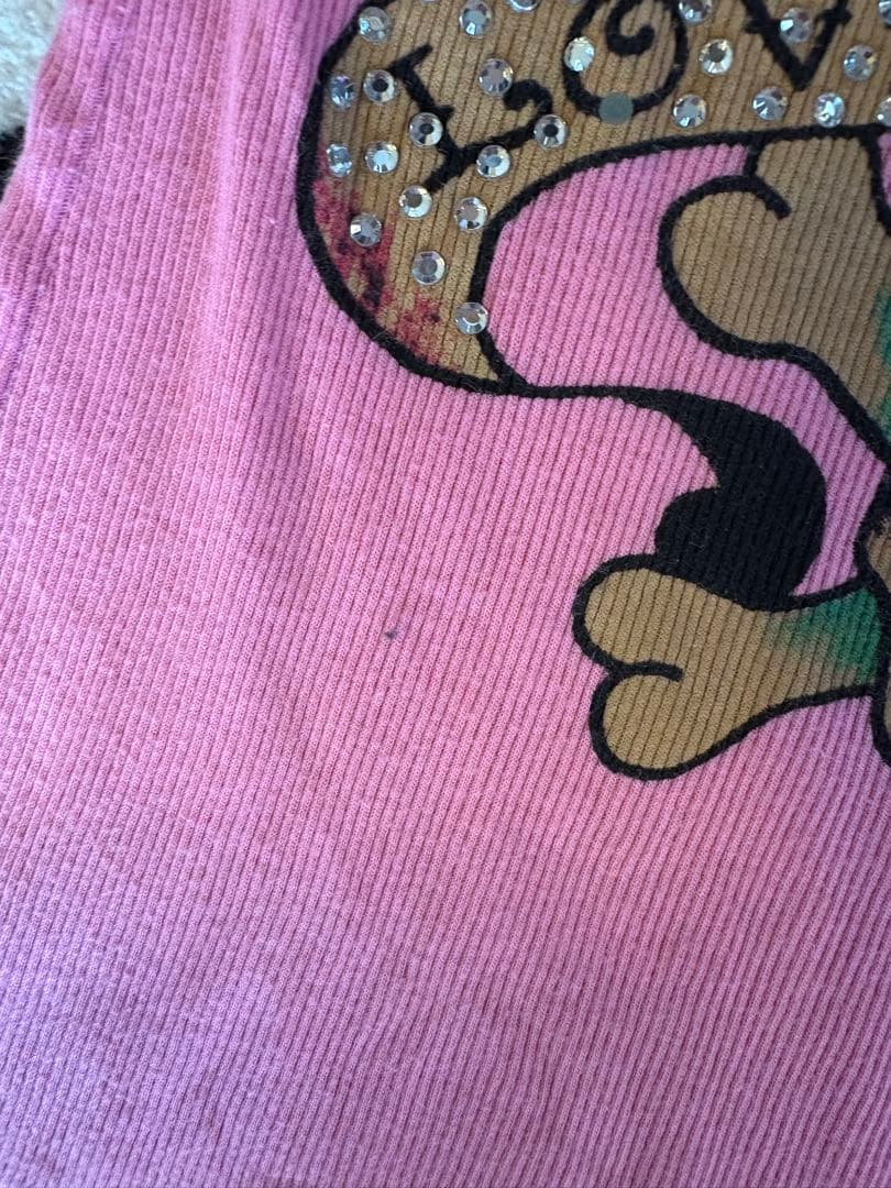 Ed Hardy ラインストーン ロングタンクトップ キャミソール　(USA製)