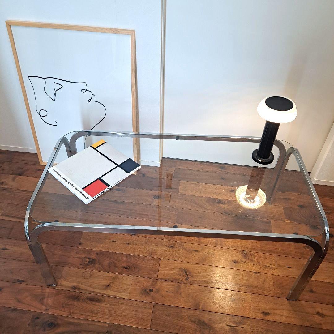 最終値下げ中！　ミッドセンチュリー　レトロ　80‘s ガラス　テーブル　韓国