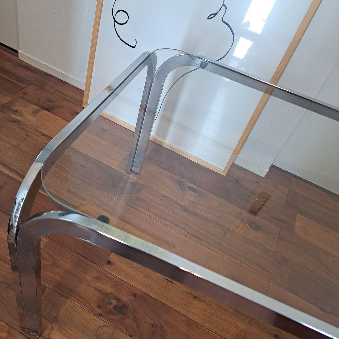 最終値下げ中！　ミッドセンチュリー　レトロ　80‘s ガラス　テーブル　韓国