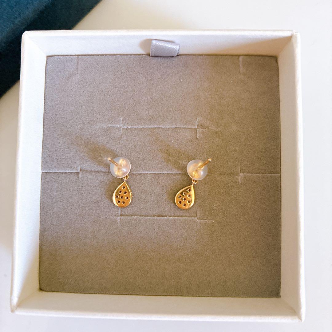 【週末限定価格】美品ジュエリーツツミ K18YG ダイヤモンドピアス